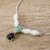 Jade Y-necklace, 'Natural Trio' - Modern 925 Silver Y-Necklace with Jade in 3 Colors (image 2b) thumbail