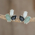 Jade stud earrings, 'Natural Trio' - Modern 925 Silver Stud Earrings  with Jade in 3 Colors (image 2) thumbail