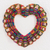 Cotton wreath, 'Quitapena Love' - Heart-Shaped Cotton Worry Doll Wreath from Guatemala thumbail