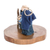 Natural fiber nativity sculpture, 'Dream of Love' - Natural Fiber Nativity Sculpture with Indigo Cotton Accents (image 2c) thumbail