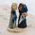 Natural fiber nativity sculpture, 'Happiness of Bethlehem' - Natural Fiber Nativity Sculpture with Blue Cotton Accents (image 2b) thumbail