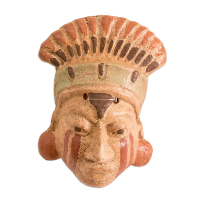 Kleine Keramikmaske - Keramikmaske eines Maya-Königs aus El Salvador