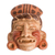 Máscara de cerámica - Máscara de pared de cerámica cultural hecha a mano en El Salvador