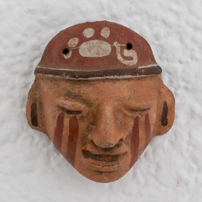 Ceramic mask, 'Mayan Potter' - Ceramic Mask of a Mayan Potter from El Salvador