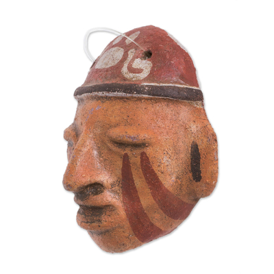 Ceramic mask, 'Mayan Potter' - Ceramic Mask of a Mayan Potter from El Salvador