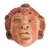 Ceramic mask, 'Mayan Queen' - Ceramic Wall Mask of a Mayan Queen from El Salvador