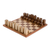 Wood chess set, 'Cityscape' (12 inch) - Modern Art Deco Wood Chess Set Crafted in Guatemala (12 In.)