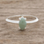 Jade solitaire ring, 'Cool Green Illusion' - Sterling Silver Ring with Light Green Guatemalan Jade (image 2) thumbail
