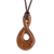 Wood pendant necklace, 'Madrecacao Infinity' - Madrecacao Wood Infinity Pendant Necklace from Costa Rica