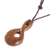 Wood pendant necklace, 'Madrecacao Infinity' - Madrecacao Wood Infinity Pendant Necklace from Costa Rica