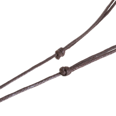 Halskette mit Holzanhänger, 'Cachimbo Infinity'. - Cachimbo Wood Infinity-Anhänger-Halskette aus Costa Rica