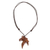 Halskette mit Holzanhänger - Halskette mit Pferdeanhänger aus Conacaste-Holz aus Costa Rica