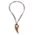 Wood pendant necklace, 'Quina Tusk' - Tusk-Shaped Quina Wood Pendant Necklace from Costa Rica (image 2c) thumbail