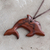 Wood pendant necklace, 'Estoraque Dolphin' - Estoraque Wood Dolphin Pendant Necklace from Costa Rica