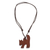 Wood pendant necklace, 'Estoraque Cat' - Estoraque Wood Cat Pendant Necklace from Costa Rica
