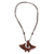 Halskette mit Holzanhänger - Halskette mit Wirbelmuster-Anhänger aus Estoraque-Holz