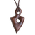Wood pendant necklace, 'Estoraque Spear' - Estoraque Wood Spearhead Pendant Necklace from Costa Rica