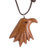 Halskette mit Holzanhänger - Halskette mit Adleranhänger aus Madrecacao-Holz aus Costa Rica