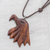Halskette mit Holzanhänger - Halskette mit Adleranhänger aus Estoraque-Holz aus Costa Rica