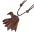 Wood pendant necklace, 'Estoraque Bold Eagle' - Estoraque Wood Eagle Pendant Necklace from Costa Rica