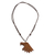 Halskette mit Holzanhänger - Halskette mit Adleranhänger aus Conacaste-Holz aus Costa Rica