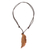 Halskette mit Holzanhänger - Halskette mit Federanhänger aus Jobillo-Holz aus Costa Rica
