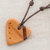 Wood pendant necklace, 'Jobillo Heart Stripe' - Jobillo and Estoraque Wood Heart Necklace from Costa Rica
