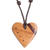 Collar con colgante de madera - Collar Corazón de Madera de Jobillo y Estoraque de Costa Rica