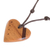 Halskette mit Holzanhänger - Herz-Halskette aus Jobillo- und Estoraque-Holz aus Costa Rica