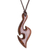 Halskette mit Holzanhänger - Stilisierte Halskette mit Anhänger aus Estoraque-Holz aus Costa Rica