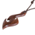 Wood pendant necklace, 'Estoraque Fish Hook' - Stylized Estoraque Wood Pendant Necklace from Costa Rica