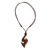 Wood pendant necklace, 'Estoraque Fish Hook' - Stylized Estoraque Wood Pendant Necklace from Costa Rica