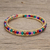 Crystal and glass beaded wrap bracelet, 'Multicolored Fiesta' - Colorful Crystal and Glass Beaded Wrap Bracelet (image 2) thumbail