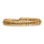 Crystal and glass beaded wrap bracelet, 'Golden Fiesta' - Gold-Tone Crystal and Glass Beaded Wrap Bracelet thumbail