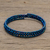 Crystal and glass beaded wrap bracelet, 'Glamorous Moon' - Crystal and Glass Beaded Wrap Bracelet in Blue thumbail