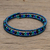 Crystal and glass beaded wrap bracelet, 'Glamorous Lakes' - Blue Crystal and Glass Beaded Wrap Bracelet from Guatemala (image 2) thumbail