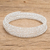 Glass beaded wrap bracelet, 'Brilliance of the Moon' - Glass Beaded Wrap Bracelet from Guatemala thumbail