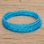 Glass beaded wrap bracelet, 'Lake Brilliance' - Blue Glass Beaded Wrap Bracelet from Guatemala (image 2) thumbail
