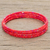 Glass beaded wrap bracelet, 'Passionate Harmony' - Red Glass Beaded Wrap Bracelet from Guatemala (image 2) thumbail