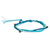 Glass beaded macrame bracelet, 'Lakes of Atitlan' - Blue Glass Beaded Strand Bracelet from Guatemala thumbail