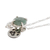 Jade-Anhänger-Halskette, 'Tierliebhaber in Apfelgrün'. - Jade-Anhänger-Halskette mit Tiermotiven in Apfelgrün
