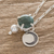 Jade pendant necklace, 'Waning Crescent in Dark Green' - Crescent Motif Jade Pendant Necklace in Dark Green (image 2b) thumbail