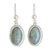 Jade dangle earrings, 'Eternal Love in Apple Green' - Oval Apple Green Jade Dangle Earrings from Guatemala thumbail