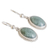 Jade dangle earrings, 'Eternal Love in Apple Green' - Oval Apple Green Jade Dangle Earrings from Guatemala (image 2c) thumbail