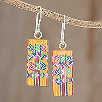 Featured review for Wood dangle earrings, Tecpan Marvels