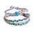 Glass beaded macrame bracelet, 'Colorful Fiesta' - Artisan Crafted Glass Beaded Macrame Bracelet (image 2a) thumbail