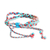 Glass beaded macrame bracelet, 'Colorful Fiesta' - Artisan Crafted Glass Beaded Macrame Bracelet (image 2c) thumbail