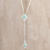 Jade Y-necklace, 'Verdant Balance in Apple Green' - Apple Green Jade Y-Necklace from Guatemala (image 2) thumbail