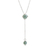 Jade Y-necklace, 'Verdant Balance in Apple Green' - Apple Green Jade Y-Necklace from Guatemala thumbail