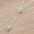 Jade Y-necklace, 'Verdant Balance in Apple Green' - Apple Green Jade Y-Necklace from Guatemala (image 2b) thumbail